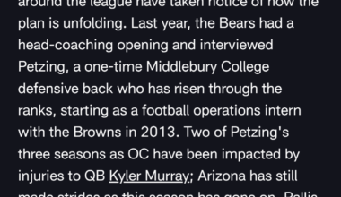 This was in an article about potential head coach candidates for this next season. Why would anyone want to hire either of these guys as a head coach after this season???? Especially Petzing, he shouldn't even be an NFL OC, much less a head coach