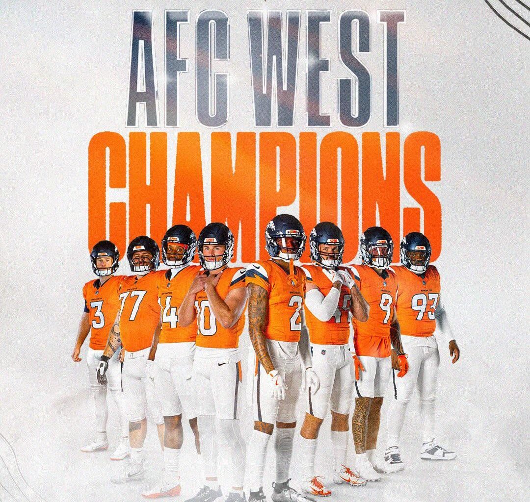 AFC West CHAMPIONS Denver Broncos.