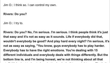 Doc Rivers’ comments to Jim Owczarski regarding effort and competitive spirit