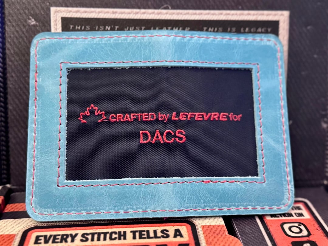 Wallet made from Joey’s pads by Second String Leather came today