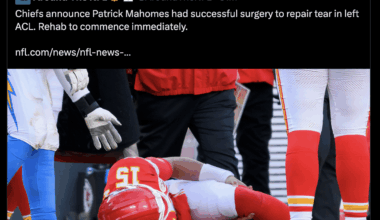 [Rapoport] More context: Patrick Mahomes also tore his LCL, along with his ACL, sources say. While that can complicate recovery, it doesn’t necessary extend his rehab longer than 9 months or so.