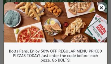 I missed you Papa John’s