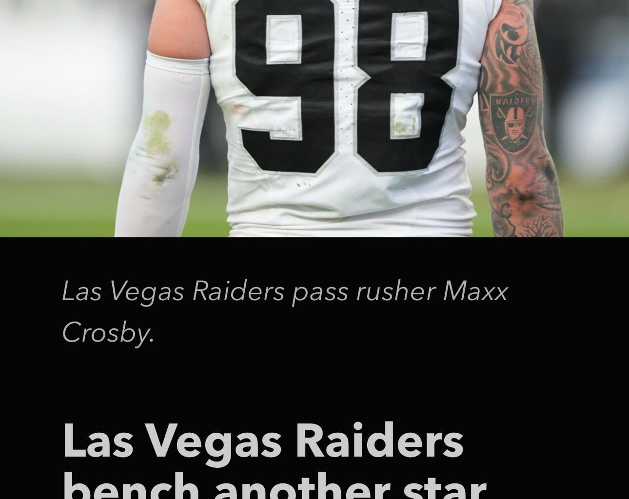 After the Giants’ act of aggression (sitting 2 OL starters) the Raiders respond with an act of wanton destruction by sitting Maxx Crosby
