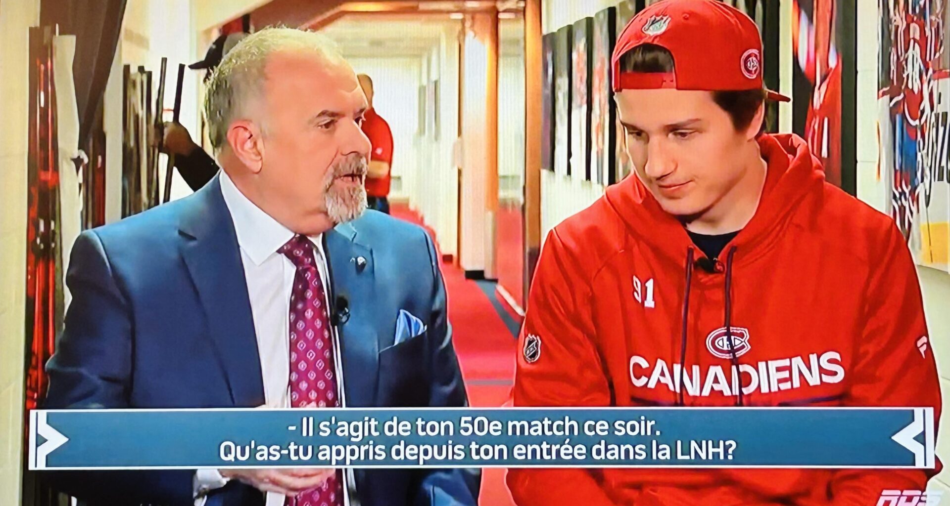 Pierre Houde: “Did you ever think you would have such a level of performance before the season?” Oliver Kapanen: “Yeah, I think so. Of course, playing with good linemates helps a lot. I always can score goals, now I can produce here, so it’s nice.”