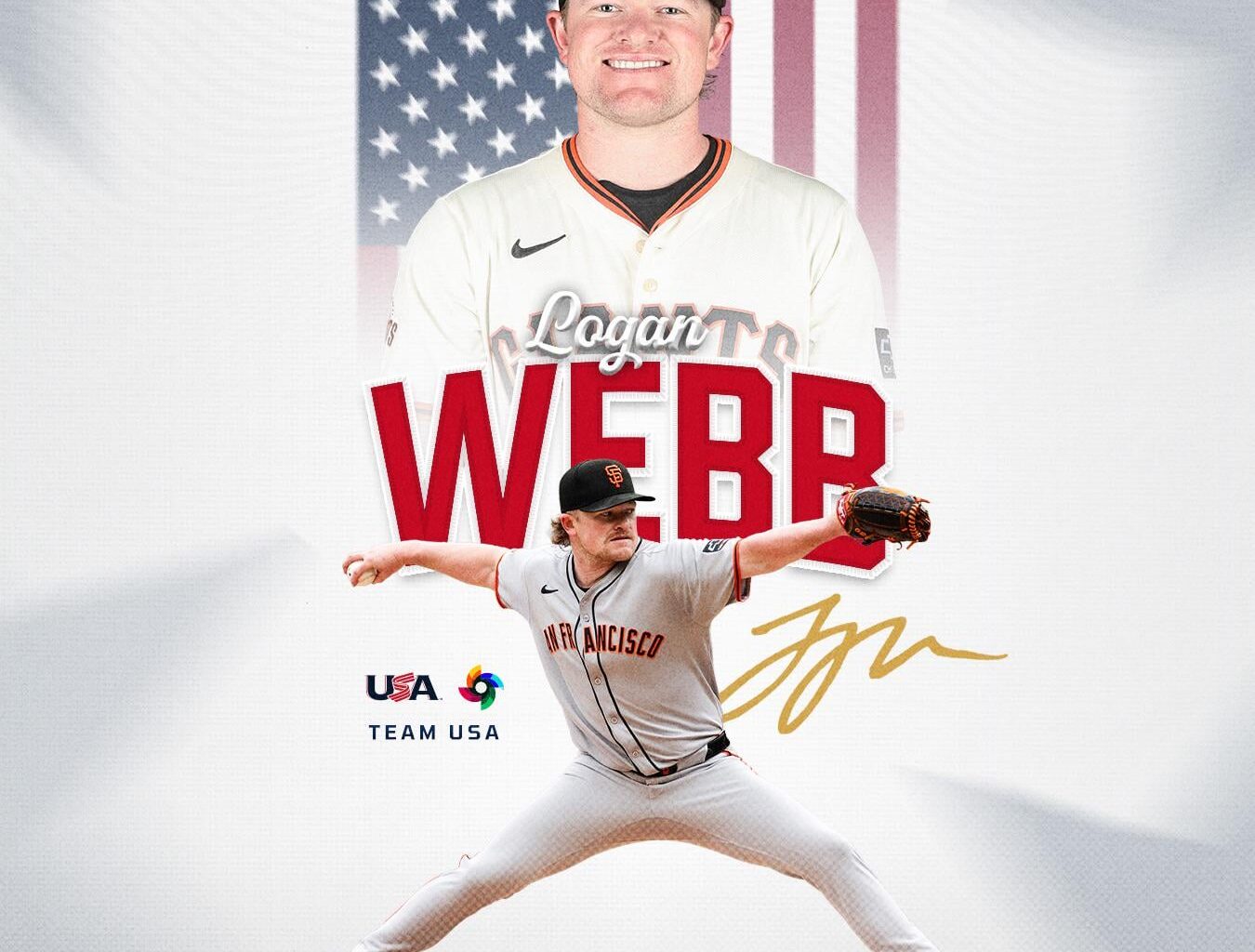 [USABaseball] Another stud has joined the staff. Logan Webb is IN for the World Baseball Classic! 🇺🇸