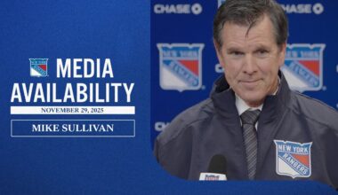 NYR vs TBL: Mike Sullivan Pregame Media Availability | Nov. 29, 2025