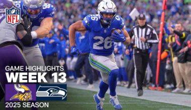 Minnesota Vikings vs. Seattle Seahawks Game Highlights | NFL 2025 Season Week 13
