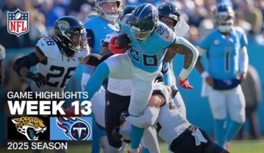 Jacksonville Jaguars vs. Tennessee Titans Game Highlights | NFL 2025 Season Week 13