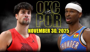 Oklahoma City Thunder vs Portland Trail Blazers Full Game Highlights - November 30 2025 | NBA Season
