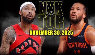 New York Knicks vs Toronto Raptors Full Game Highlights - November 30, 2025 | NBA Season