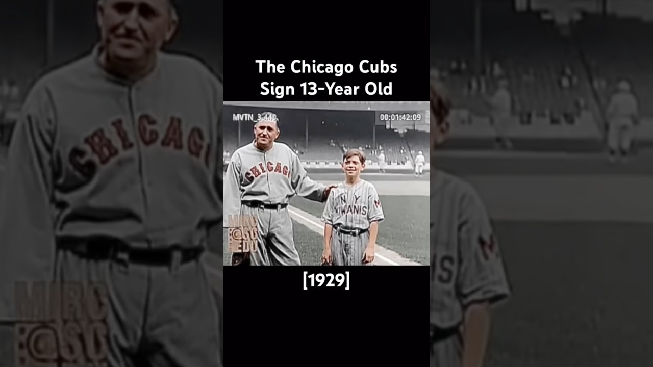 1929 The Chicago Cubs Sign a 13-Year Old Boy #trendingshorts #baseball #history