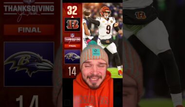 Returning Joe Burrow Beats Ravens on Thanksgiving #nfl #nfltrending #nflviral #bengals #ravens