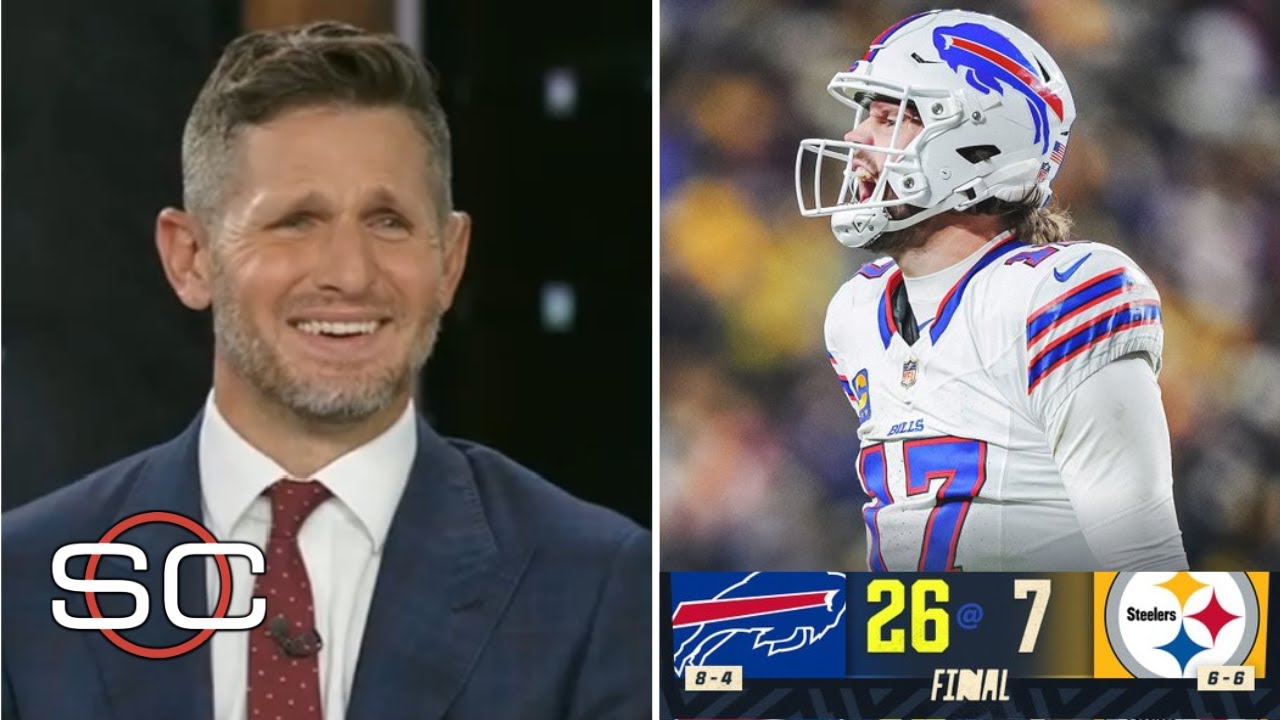 ESPN reacts to Josh Allen outplayed Aaron Rodgers as Buffalo Bills beat Steelers 26-7 to improve 8-4
