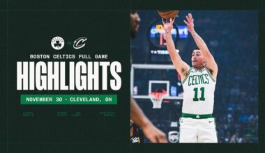 Boston Celtics pull the win out in Cleveland 117-115 | Extended Highlights