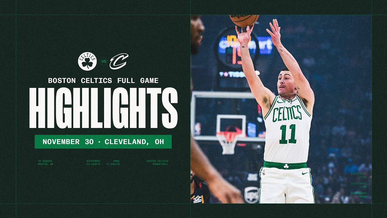 Boston Celtics pull the win out in Cleveland 117-115 | Extended Highlights