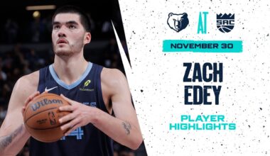 Zach Edey Highlights vs. Sacramento Kings