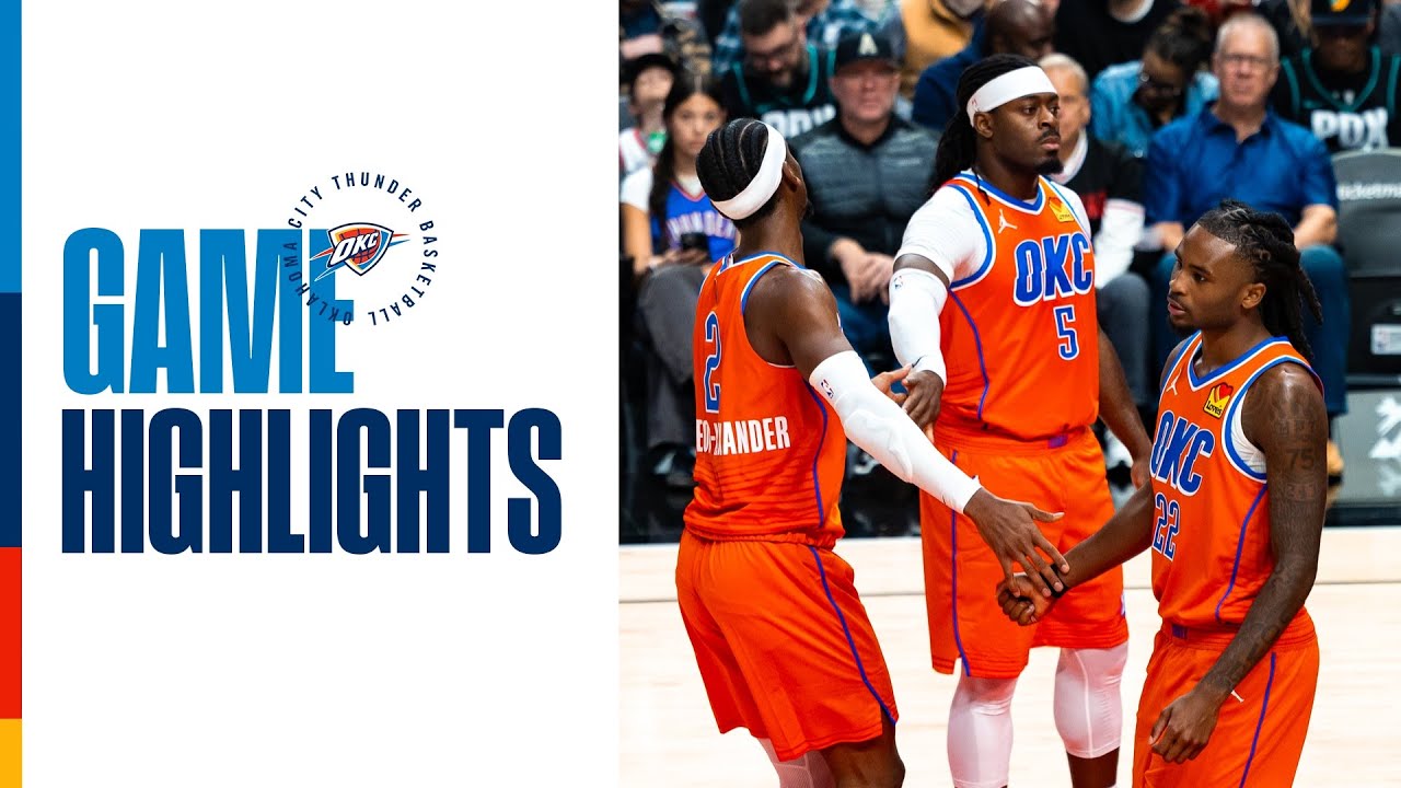 OKC Thunder at Portland Trail Blazers | Game Highlights | November 30, 2025