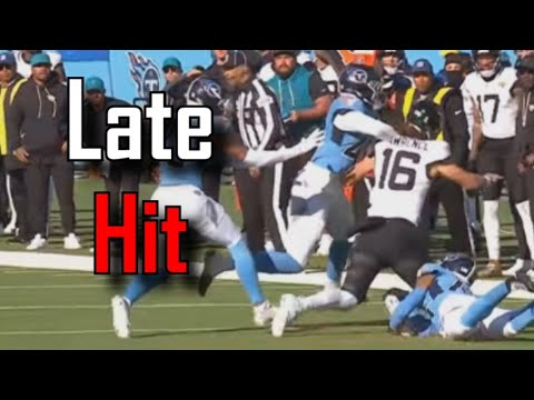 This hit leads to a scuffle, and points on an untimed down | Jacksonville Jaguars Vs Titans