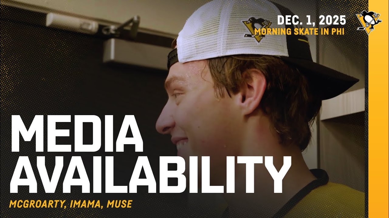 McGroarty, Imama, Muse Media Availability (12.1.25) | Pittsburgh Penguins