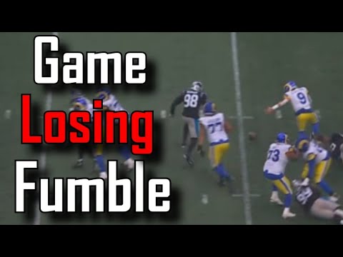 Matthew Stafford fumbles to lose the game | Los Angeles Rams Vs Carolina Panthers