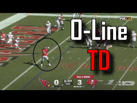 Left Tackle Tristan Wirfs catches a TD Pass | Tampa Bay Buccaneers Vs Arizona Cardinals