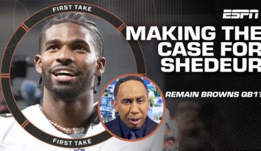 Stephen A. MAKES THE CASE for Shedeur Sanders to start the rest of the season | First Take