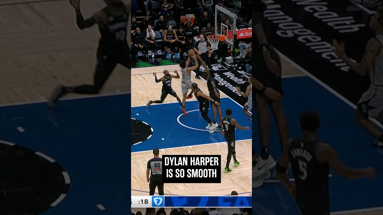 TOO SMOOTH WITH IT 😮‍💨🧈 #nba #spurs #dylanharper 📺 FanDuelSN SW