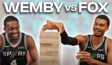 De'Aaron Fox and Victor Wembanyama Answer Questions While Playing an Epic Game of Jenga!
