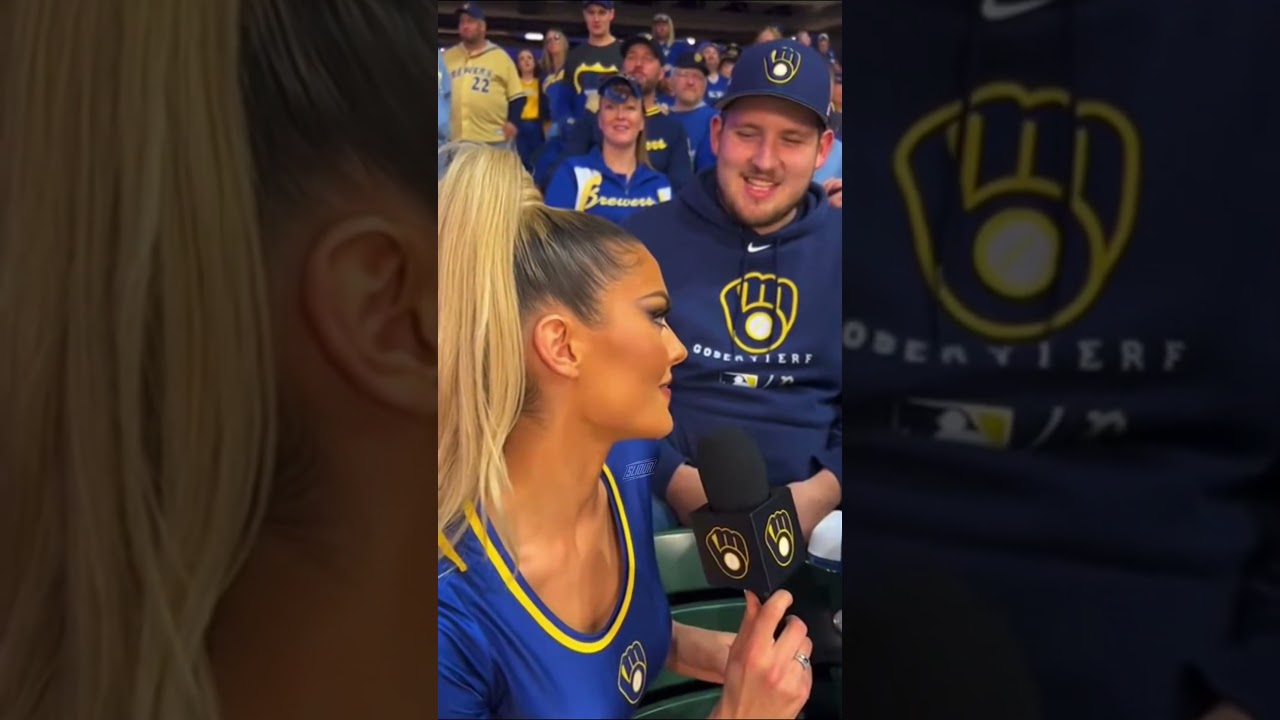 MLB Reporter Fan Interview - American Family Field #mlb #mlbhighlights #milwaukeebrewers #funny