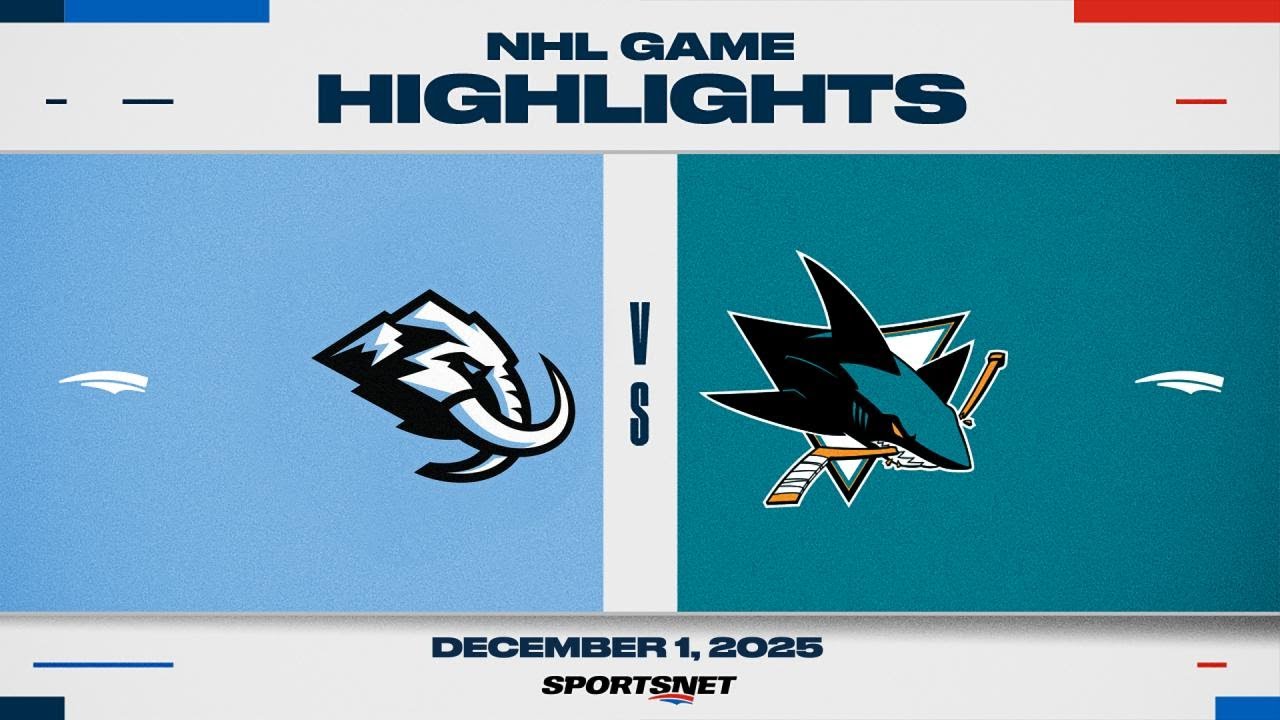NHL Highlights | Mammoth vs. Sharks - December 1, 2025