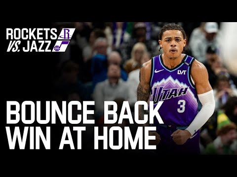 BOUNCE BACK win over ROCKETS 🚀 | UTAH JAZZ