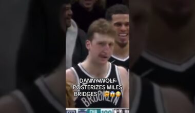 Danny Wolf POSTERIZES Miles Bridges during Brooklyn Nets' win over Hornets