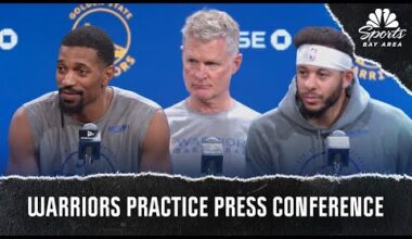 Steve Kerr, Seth Curry, De'Anthony Melton speak after Warriors roster changes | NBC Sports Bay Area