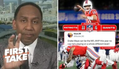 FIRST TAKE | Drake Maye is a generational talent! - Stephen A. on Patriots stub Giants 33-15 on MNF