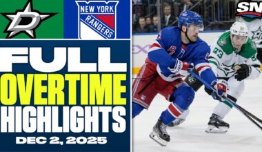 Dallas Stars at New York Rangers | FULL Overtime Highlights - December 2, 2025
