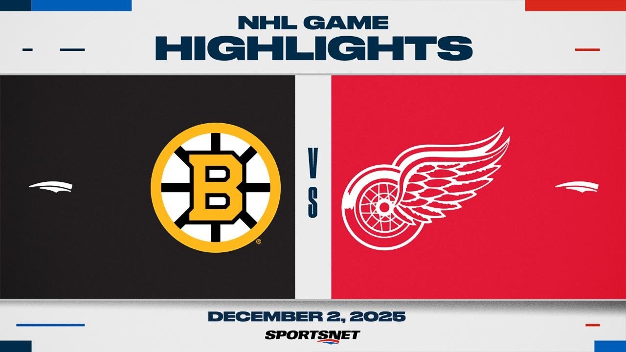 NHL Highlights | Bruins vs. Red Wings - December 2, 2025