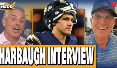 Jim Harbaugh tells Colin Cowherd why Chargers QB Justin Herbert is ELITE | THE HERD NFL