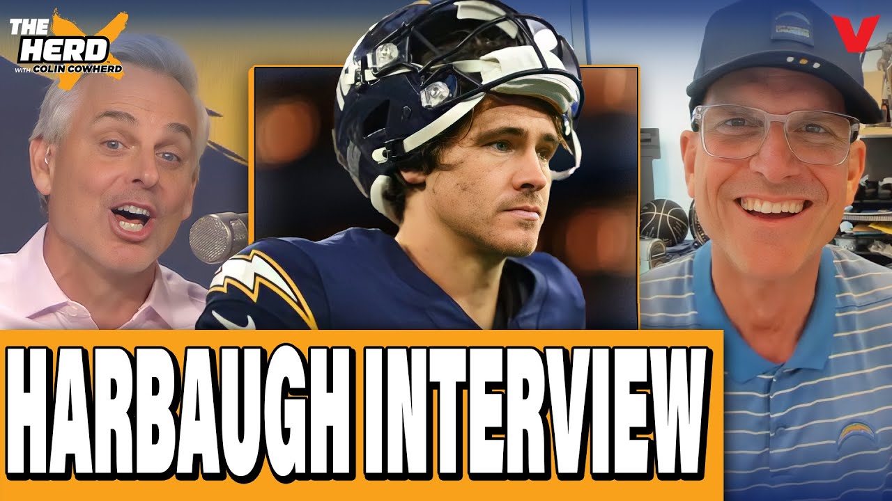 Jim Harbaugh tells Colin Cowherd why Chargers QB Justin Herbert is ELITE | THE HERD NFL