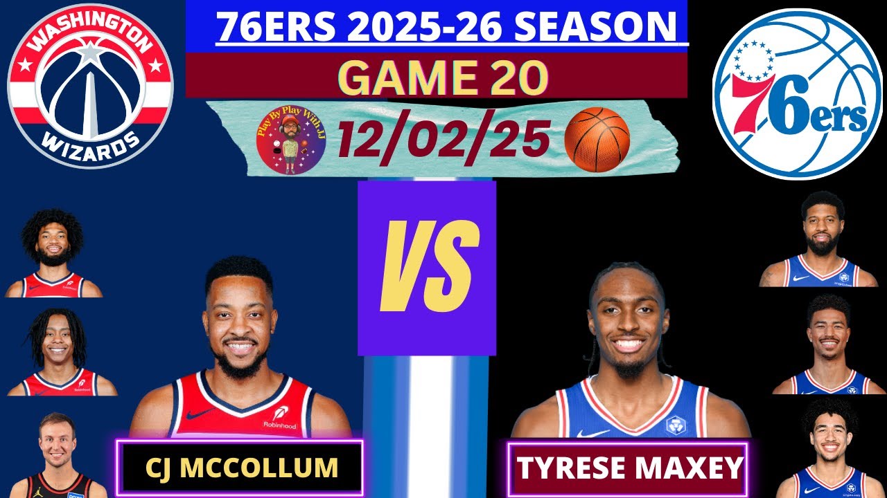 Philadelphia 76ers vs. Washington Wizards LIVE PLAY-BY-PLAY (12-02-25) #wizards #76ers #sixers