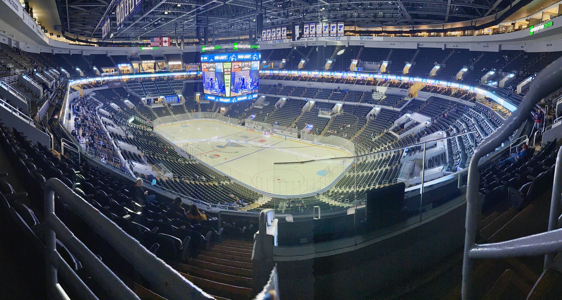 Pano I took at Enterprise Center last night
