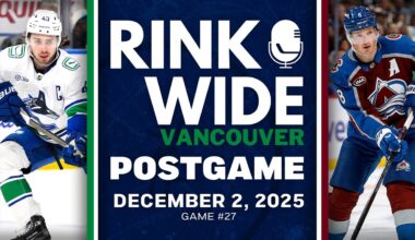 RINK WIDE POST-GAME: Vancouver Canucks at Colorado Avalanche | Game #27 - Dec. 2, 2025