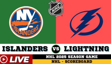 🔴LIVE : Tampa Bay Lightning Vs New York Islanders | NHL 2025 | NHL Live SCOREBOARD