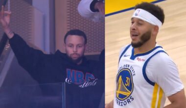 Steph Curry loving watching Seth Curry cook in his Warriors debut vs OKC 🔥