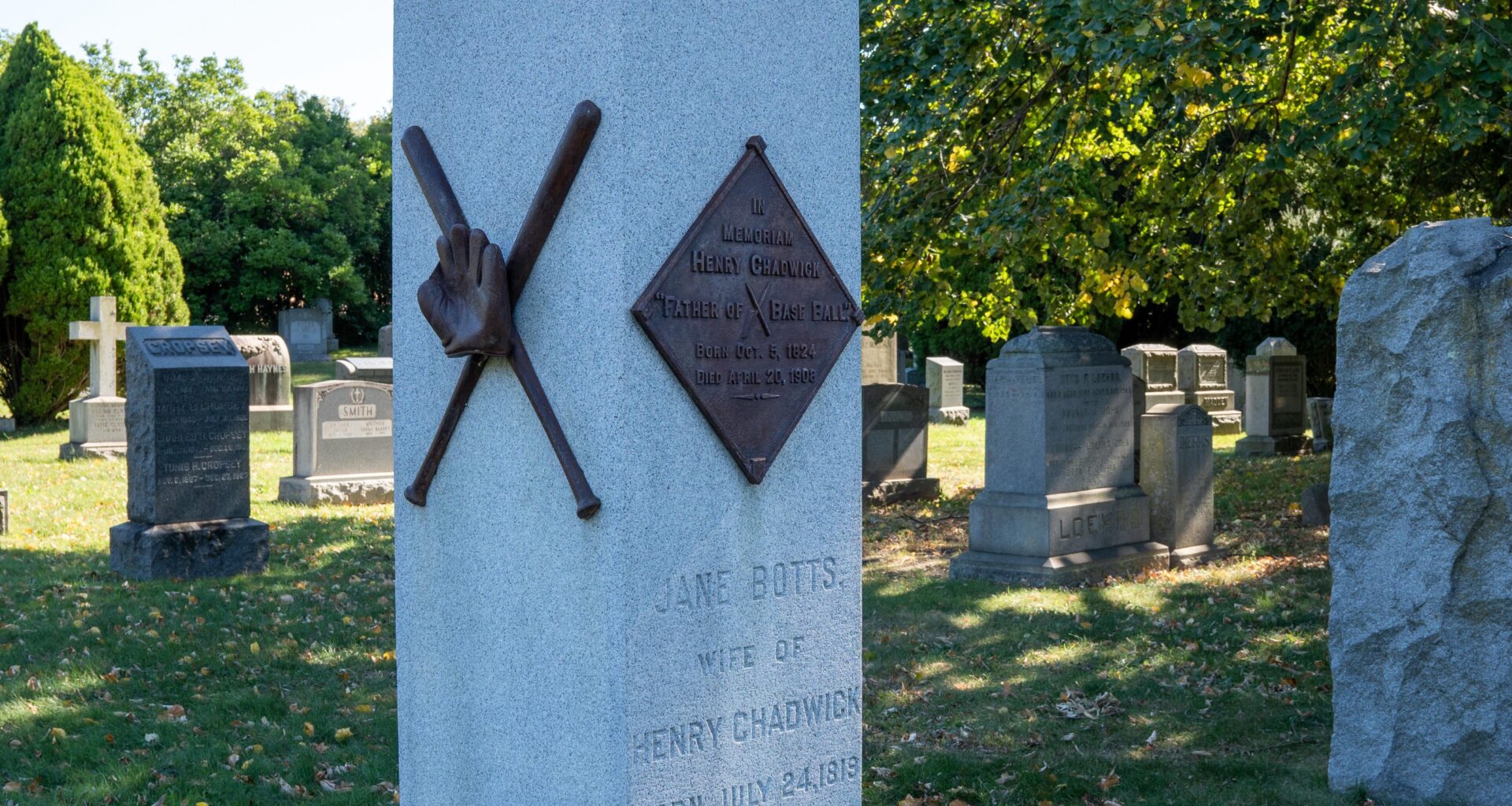 Visited the “Father of Baseball, Henry Chadwick