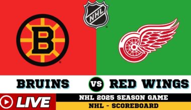 🔴LIVE : Boston Bruins Vs Detroit Red Wings | NHL 2025 | NHL Live SCOREBOARD