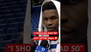 Anthony Edwards after 44pts "I shoulda had 50" 😂