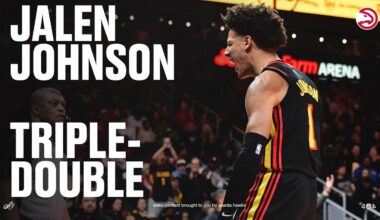 Jalen Johnson drops triple-double of 29 points, 12 rebounds, 12 assists in Hawks Win over Cavaliers