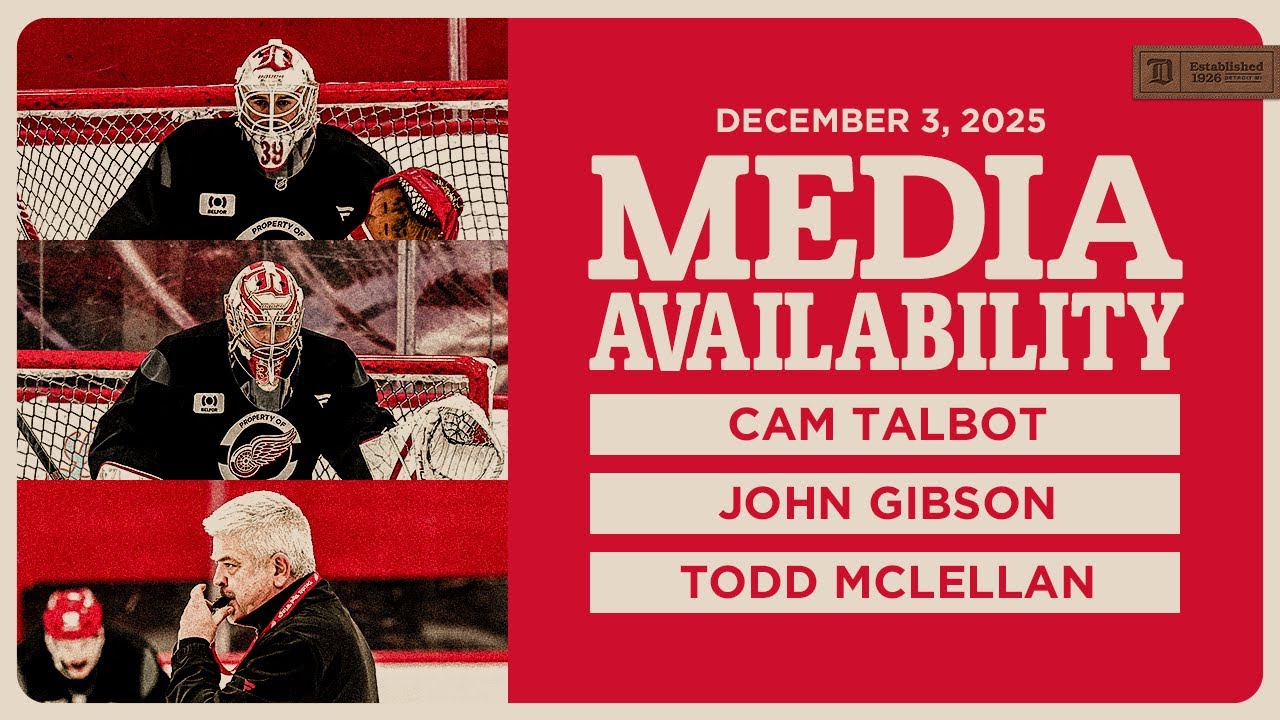 Cam Talbot, John Gibson, Todd McLellan Practice Media | Dec. 3, 2025