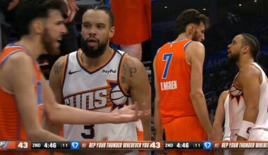 Dillon Brooks has words for Chet Holmgren as Chet complains "Shut up b*tch" 😂