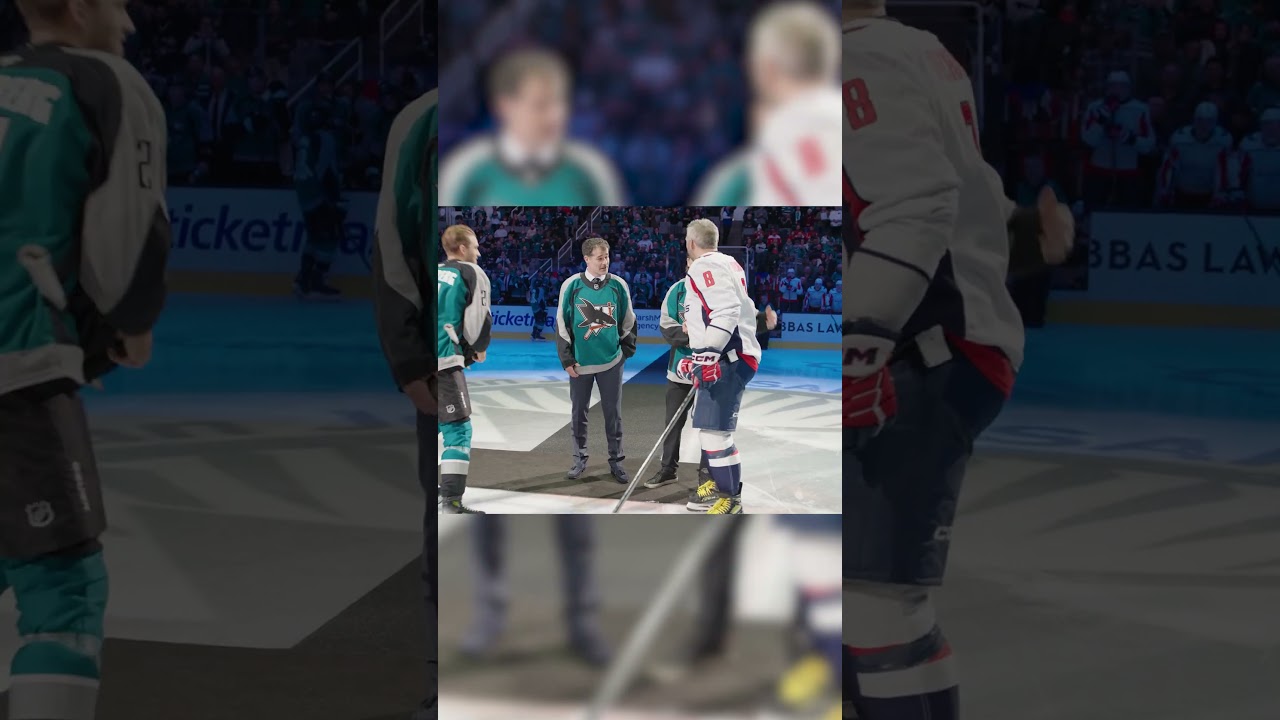 Marleau and Ricci drop the puck.  #hockey #nhl #sharks